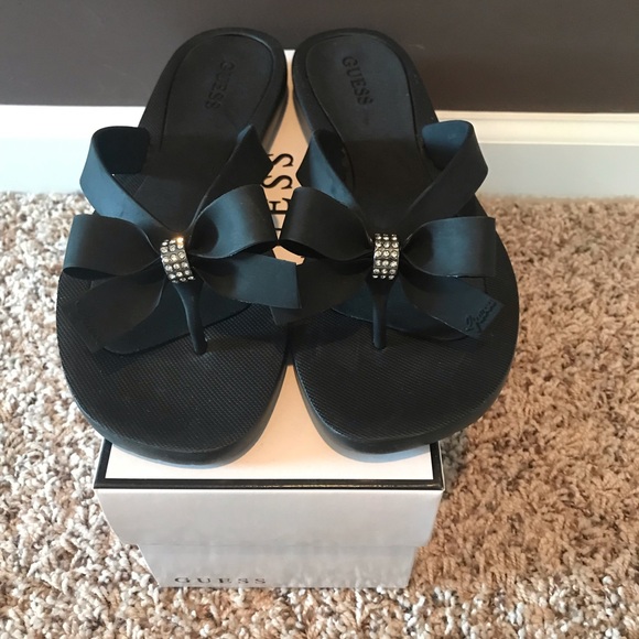 guess tutu bow flip flops